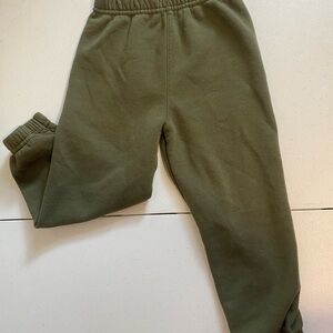 Olive Green Kids Fleece Pants
